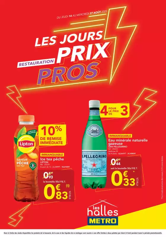 Metro Les jours prix pros Restauration