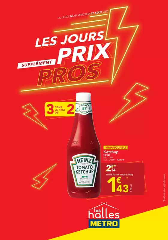 Metro Les jours prix pros Supplément
