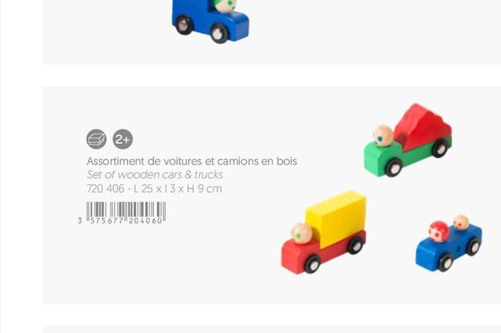 Bois Cars offre sur Moulin Roty