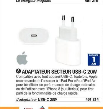 Adaptateur Apple offre sur Hyperburo