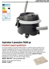 Aspirateur  offre sur Calipage