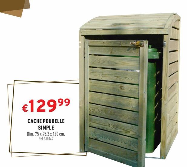 Cache poubelle simple offre à 129,99€ sur Trafic
