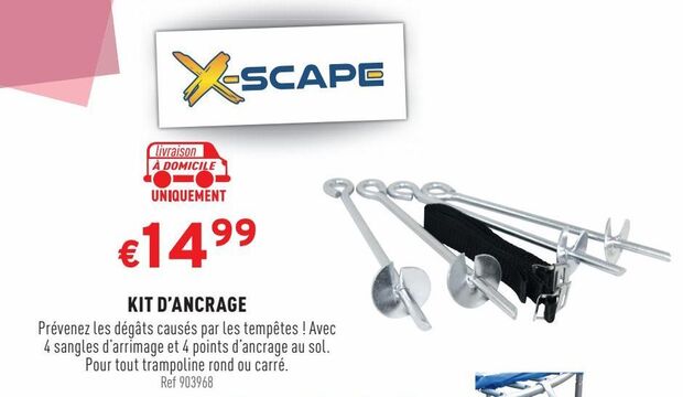 Kit d`ancrage offre à 14,99€ sur Trafic