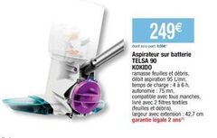 Aspirateur TOUS offre sur Cora