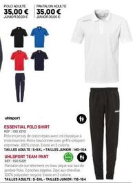 uhlsport essential polo shirt: économisez 5€ sur le polo et pantalon adulte, détails et caractéristiques!