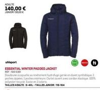 Dernier Cri: Doudoune à Capuche uhlsport Essential Winter Padded, Réduction jusqu'à 10%!