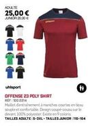 maillot d'entrainement uhlsport offense 23 poly shirt: 25€ pour adultes, 20€ pour juniors, 100% réconfortant!