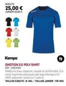 Maillot Kempa EMOTION 2.0 POLY SHIRT - Prix Réduit pour Ados et Adultes - Imprimés Elastiques & Tissu Respirant.