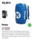sac à dos bandoulière k-line bag - 40l, bretelles rembourrées et réglables, 2 poches latérales - référence 2004887