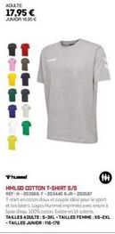 T-shirt en coton doux Hummel, 17,95 € pour adultes, 16,95 € pour juniors - Imprimés avec encre à base