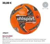 ballon de futsal uhlsport sala classic à 30,00 € : revêtement texturé & mousse supplémentaire!
