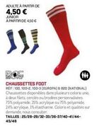 Chaussettes Foot à Partir de 4,50 € : Unis, À Deux Filets et Cerclés en Différents Coloris ! #REF:100,100-2,100-3 & 820