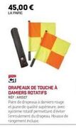 Drapeaux de Touche à Damiers Rotatifs - 45,00 € la Paire - Évitez l'Enroulement!