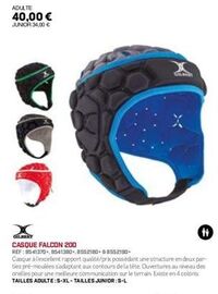 Casque Falcon 200 : Prix Promotionnels pour Tous - ADULTE 40€, JUNIOR 34€ - Structure en Deux Parties Pré-moulées!