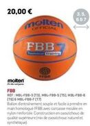 20,00 €  molten  OFFICIAL  FBB  FFOR  3,5, 687 