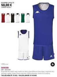 Ensemble de Match Réversible- Maillot et Short Maillot léger et respirant- Logos Omini imprimés- 50,00 € Adulte 45,00 € Junior- DRUG DANCOSI REF: 321J72W