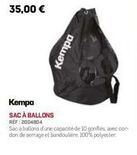 Sac à ballons Kempa pour 10 ballons gonflés - Réf: 2004804 - 100% polyester - Avec corde de serrage et bandoulière.