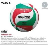 Ballon LNV Molten FIV3 V5M5000 - 90,00€ - Homologué FIVB et FFVB jusqu'en Pro - Idéal pour les finales de Coupe de France