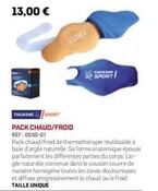 Pack Chaud/Froid Réutilisable: Des Soulagements Thermique avec L'Argile Naturelle! - Ref: 0550-01