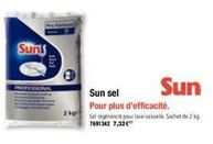 sunu  1111  professional  sun  sun sel  pour plus d'efficacité.  sel régénérant pour lave-vaisselle. sachet de 2 kg. 7691342 7,32€ 