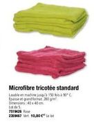 Microfibre tricotée standard  Lavable en machine jusqu'à 150 fois à 90°C. Epaisse et grand format 280 g/m² Dimensions: 40 x 40 cm.  Lot de 5.  7519426 Rose 2359467 Vert 10,80 € Le lot 