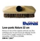 Lave-ponts Nature 22 cm  Monture en bois et fibre végétale renforcée avec fibre synthétique pour les gros travaux de nettoyage Douille à vis 2,4 cm. Largeur monture 22 cm. Manches compatibles: 8125763