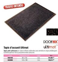 TRAFIC INTENSE  Code 9452100 9452600  Dimins (cm) 90 x 150  Tapis d'accueil Ultimat  Tapis anti-salissures en nylon et fibres renforcées avec semelle en vinyle antidérapant Controle optimum de la pous