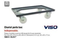 125x CHANGE  Chariot porte bac  Indispensable.  Plateau monobloc ouvert en ABS équipé de 4 roues pivotantes Pour bacs 40 x 30 cm ou 60 x 40 cm. Dimensions (xhxp): 62 x 42 x 17 cm 7680414 99,00€* 