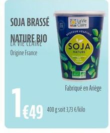 Soja La vie claire offre sur La Vie Claire