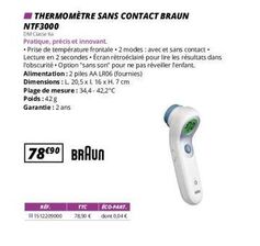 Thermomètre Braun offre sur Distri Club Médical