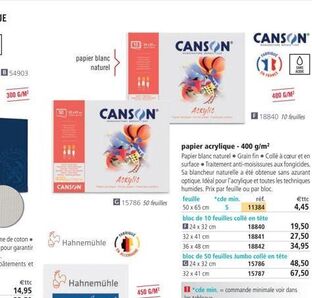 Colle canson offre sur Le Géant des Beaux-Arts