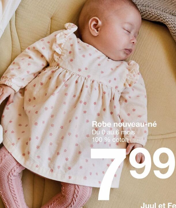 Robe nouveau-né offre à 7,99€ sur Zeeman