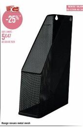 carts  -25%"  SOIT L'UNITE:  5€47  AU LIED DE 7629  Range revues metal mesh 