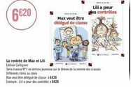 Max veut être délégué de classe à 6€20 Exemple: Lili a peur des controles à €20  Max veut être délégué de classe  Lili a peur les contrôles  Busin  La rentrée de Max et Lili Edition Calligram  Serie l