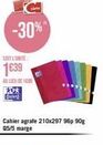 SOIT L'UNITE:  1639  AB LIEU DE 1699  -30%"  FOR  far  Cahier agrafe 210x297 96p 90g 05/5 marge 