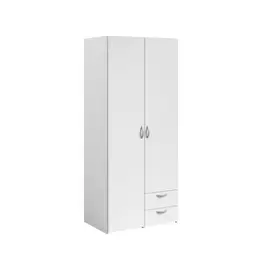 Armoire DAILY2 avec 2 portes 2 tiroirs Blanc offre à 169,99€ sur BUT