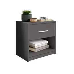 Chevet 1 niche 1 tiroir BART anthracite offre à 19,99€ sur BUT