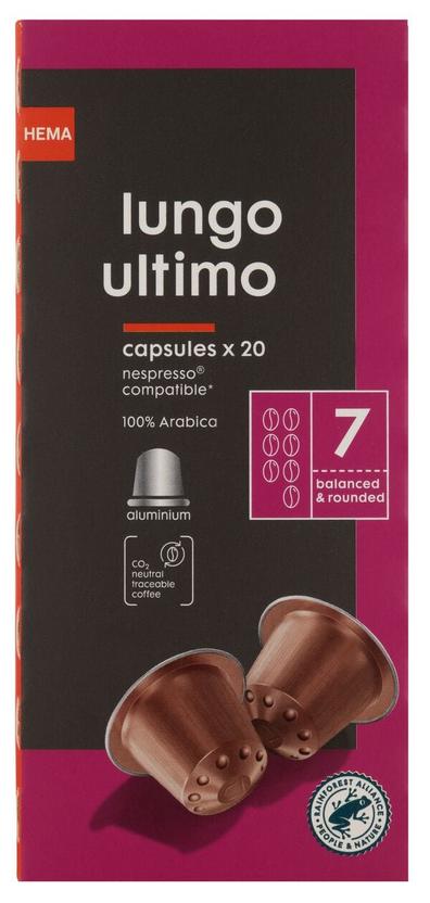 20 capsules de café lungo ultimo offre à 4€ sur Hema