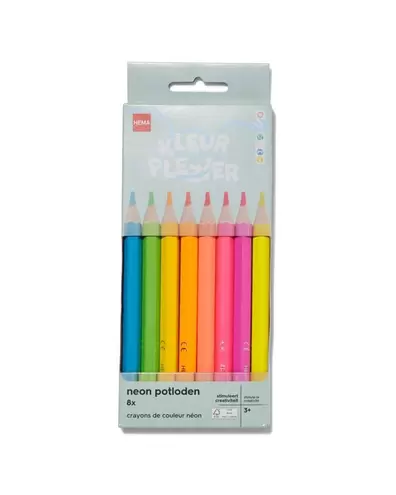 8 crayons de couleur fluo offre à 3,39€ sur Hema