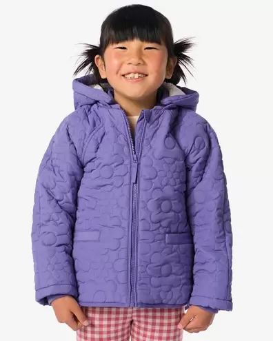 Manteau enfant rembourré à fleurs violet offre à 35€ sur Hema