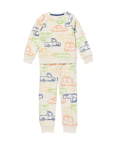 Pyjama enfant polaire voiture blanc cassé offre à 11,49€ sur Hema