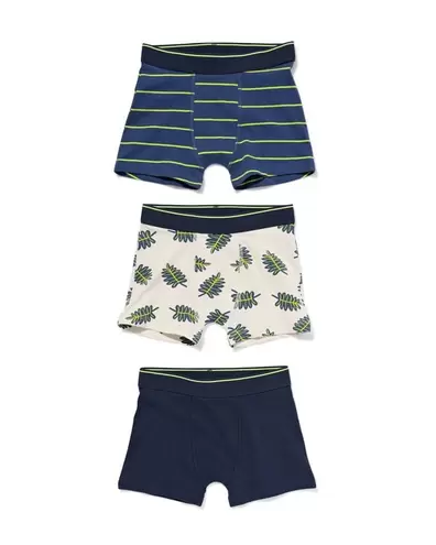 3 boxers enfant coton stretch bleu offre à 6,79€ sur Hema