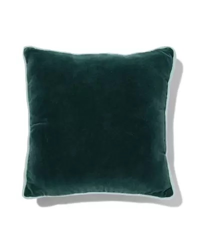 Coussin d'intérieur avec housse velours vert 40 x 40 offre à 5€ sur Hema