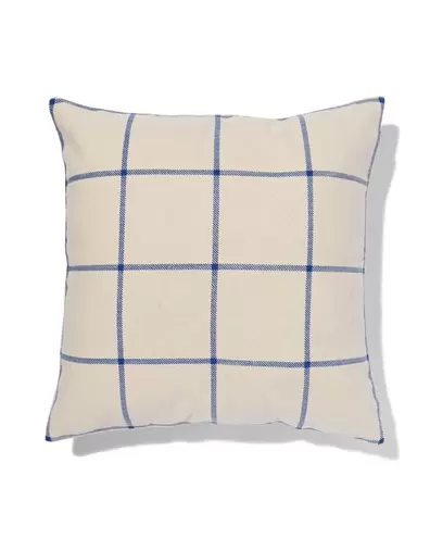 Housse de coussin 50 x 50 à carreaux bleu naturel offre à 5€ sur Hema