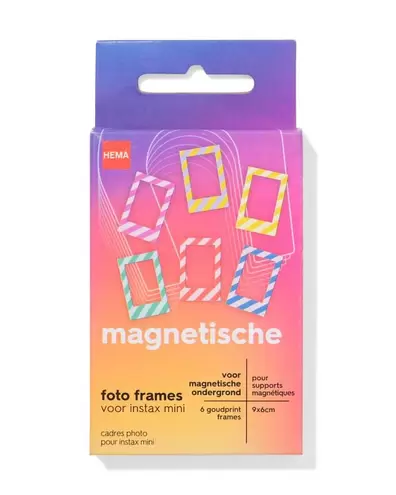 Cadres photo magnétiques rayure - lot de 6 offre à 4,99€ sur Hema
