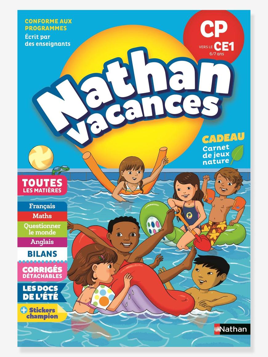 Cahier de vacances 2022 du cp vers le ce1 - nathan vacances... offre à 4,19€ sur Vertbaudet
