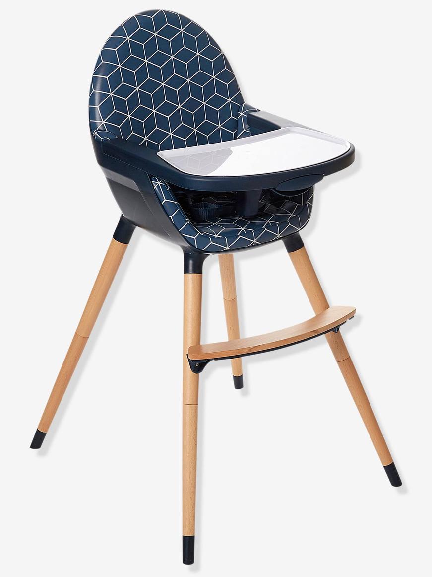 Chaise haute evolutive 2 hauteurs topseat - bleu imprime offre à 101,4€ sur Vertbaudet