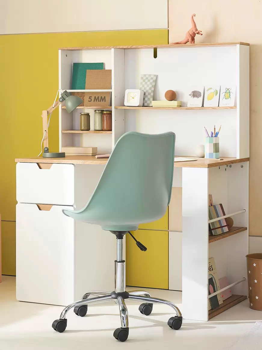 Bureau enfant avec rangements ligne pirouette - blanc offre à 239,2€ sur Vertbaudet