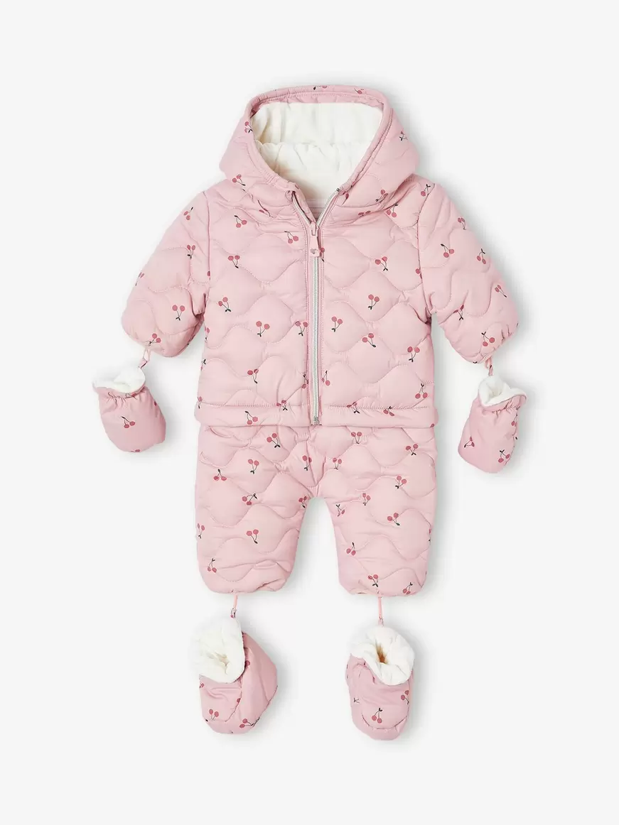 Combi-pilote avec moufles et chaussons bebe 2 en 1 - mauve offre à 23,99€ sur Vertbaudet