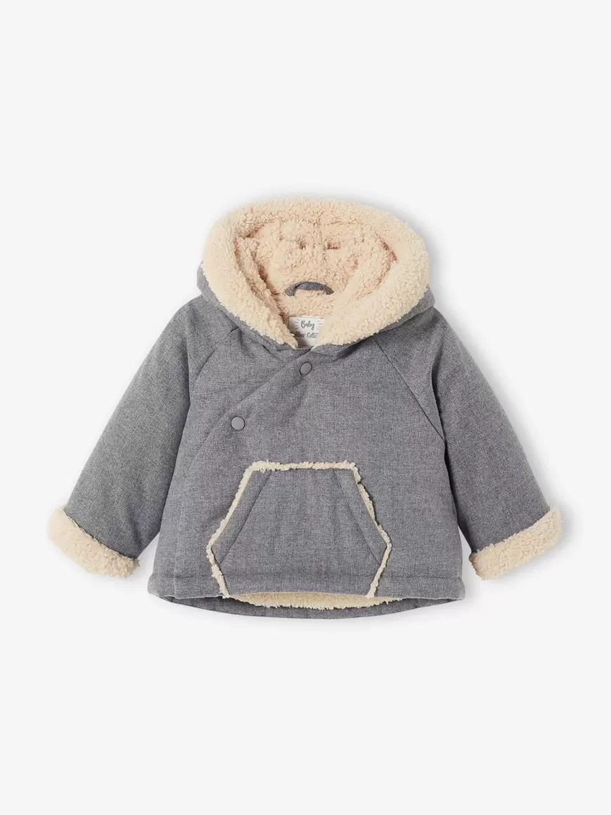 Doudoune asymetrique bebe a capuche - gris chine fonce offre à 25,19€ sur Vertbaudet